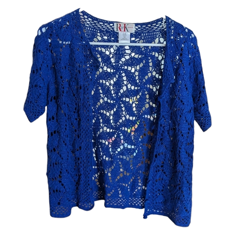 Vintage r&k royal blue shrug size 6